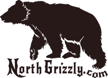 north grizzly natural leather black logo